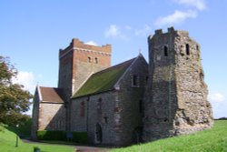 Church of St Mary-in-Castro and Roman Lighthouse Wallpaper