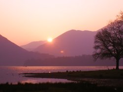 Derwentwater at sunset Wallpaper