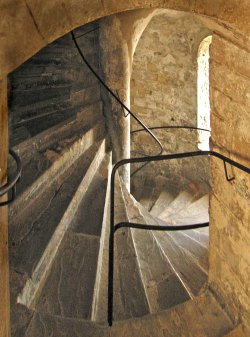 Keep stairs, Dover Castle, Kent