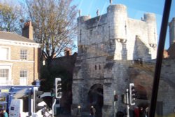 Bootham Bar from outside the City Wal Wallpaper