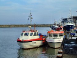 Inside the harbour at Bridlington Wallpaper