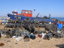 Fishing Boat on Deal beach. Wallpaper