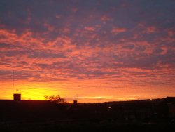 Breaking of a new day over Bishop Auckland