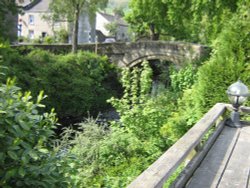 Clapham - stream through village Wallpaper