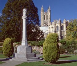 The gardens, Canterbury Cathedral, Kent Wallpaper