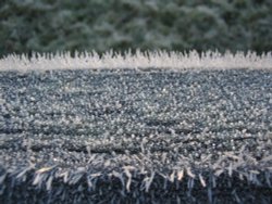 Early morning frost - top of five bar gate Wallpaper