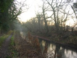 Basingstoke Canal - very cold morning walk Wallpaper