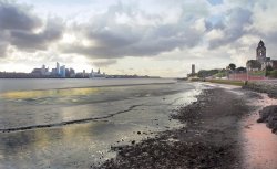 River Mersey viewed from Egremont Ferry. Wallpaper