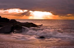 Sunset, Milford on Sea, Hampshire Wallpaper