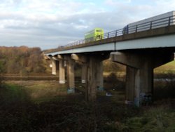 The A1 crosses the River Don half a mile below the lock Wallpaper