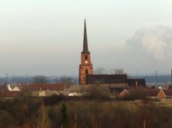 All Saints Church, Woodlands from Brodsworth Community woodland Wallpaper