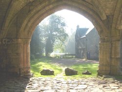 Roche Abbey early morning during October 2008