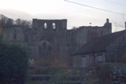 Early  Morning at Rievaulx Abbey Wallpaper