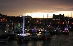 Scarborough Harbour at Christmas