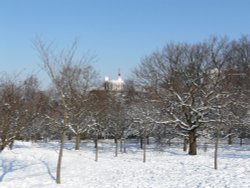 The Royal Observatory In The Snow Wallpaper