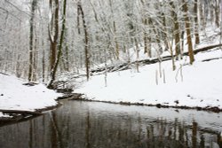 Winter stream Wallpaper