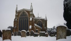 Holy Trinity Church in the snow