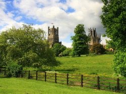 Ely Cathedral from the King's Walk Wallpaper