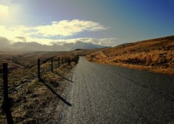 Highland highway. Wallpaper