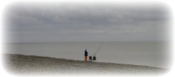 Winter beach at Cleveleys Wallpaper