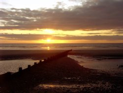 Cleveleys Spring sunset Wallpaper