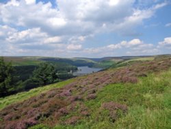 Howden Dam. Ladybower Reservoir. Peak District Derbyshire. Wallpaper