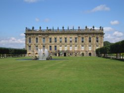 Chatsworth House side view.