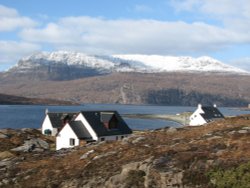 Ben Mor Coigach and Ardmair Bay in the winter Wallpaper