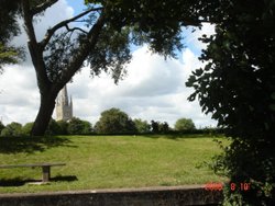 Norwich Cathedral from the river Wallpaper