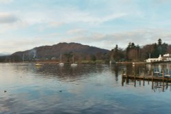 Waterhead, Windermere autumn afternoon. Wallpaper