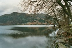 Ullswater, at Glencoyne Bay, winter afternoon. Wallpaper