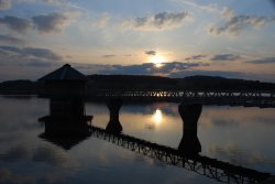 Cropston Reservoir sunset Wallpaper