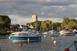 An August evening at Christchurch Dorset Wallpaper