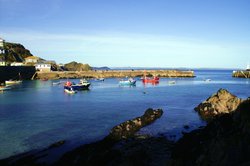 Mevagissey outer harbour. Wallpaper