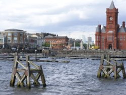 The former Bute Docks at Cardiff Wallpaper