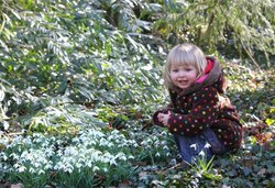 Emma and snowdrops