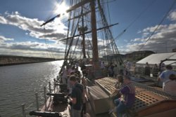 HMS Bounty visits Albert Dock