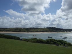 View from Padstow across the Camel estuary Wallpaper
