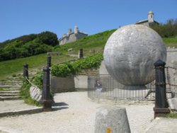 The famous globe in Durlston Country Park Wallpaper