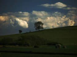 Cumulus over Quainton, Bucks Wallpaper