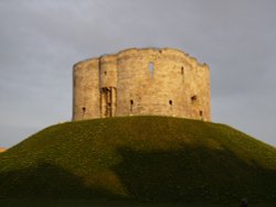 Cliffords Tower York at  dusk April 2009 Wallpaper