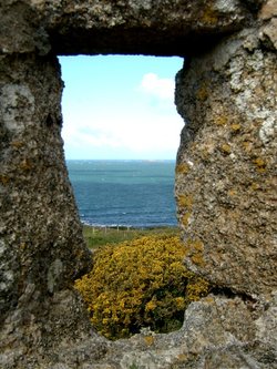 A framed sea scene