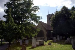 St Margaret's from the 12th century road. Wallpaper