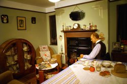 Wartime living room. Wallpaper