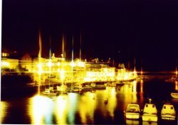 Bridlington Harbour at night Wallpaper