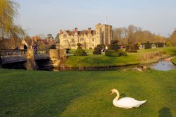 Hever Castle - Castle and Swan ~ March 2009 Wallpaper