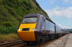 Cross Country Intercity 125 heading towards Teignmouth town centre - June 2009 Wallpaper