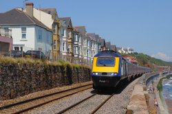 Dawlish promenade with first Intercity 125 - June 2009 Wallpaper