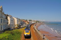 Dawlish promenade with first Intercity 125 - June 2009 Wallpaper