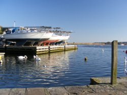 February layup of yachts Christchurch, Dorset Wallpaper